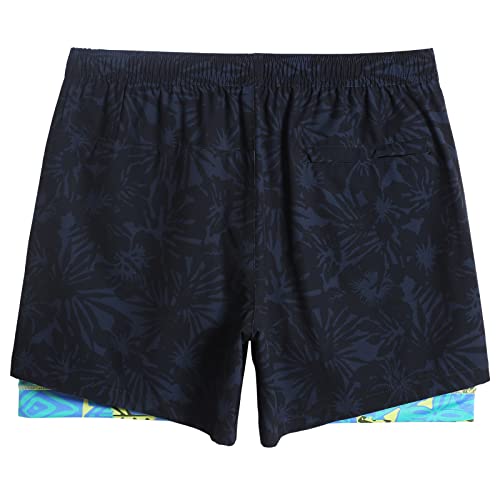 Image of maamgic Mens Workout Shorts 2 in 1 Stretch 5 inch / 7 inch Gym Shorts Running Shorts with Compression Liner Zip Pocket