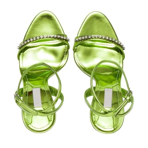 Womens Rhinestone Strappy Sandals Open Toe Ankle Strap Heels Weddings Proms Party Dress Sandals4