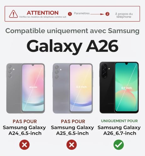Coque Samsung A26 5G antichoc Dexnor double cadre robuste de qualité premium - 2