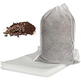 50pcs No Mess Large Cold Brew Bags, 8x12 inch Disposable Coffee Filter Bag Fine Mesh Hops Brewing Drawstring Pouches for Iced Coffee