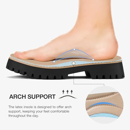 Image of ZURIN Loafers for Women Platform Chunky Heel Loafers Lug Sole Penny Loafers Comfortable Womens Business Casual Shoes