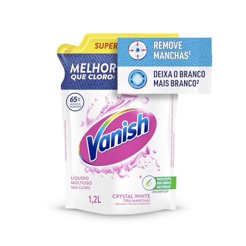 Vanish Tira Manchas Líquido Crystal White para Roupas Brancas 1,2L