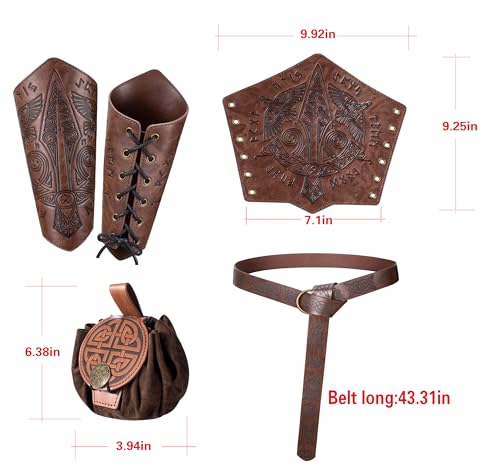Image of Kids Medieval Viking Pirate Renaissance Tunic Pants Accessories Costume for Boys Cosplay 3-14 Years