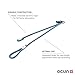 Ocun SBEA Adjust, Self-Belay Energy Absorption Adjustable Lanyard for Self-Belay Rock Climbing (20-100 cm), Blue/White