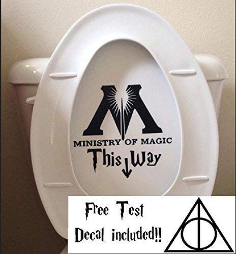 image for Word Factory Design Ministry of Magic Toilet Harry Potter Decal Sticke