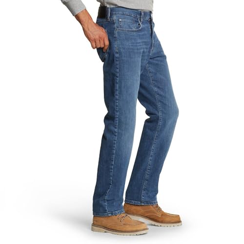 Eddie Bauer Men's Field Flex Flannel-Lined Straight Jeans3