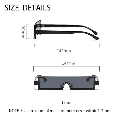 Narrow Frame Small Square Sunglasses Women Fashion Metal Sunglasses Cool Punk Style2