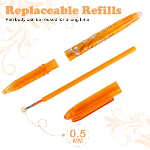 Bolígrafos borrables gel multicolor 8 unidades 0.5mm miniatura 4