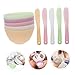 VINTORKY 5pcs Silicone Facial Mask Mixing Bowl Bowls Stirring Rods for Diy and Beauty Treatments Easy to Clean Random Colors