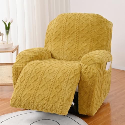 Housse de chaise élastique en jacquard (Lot de 4) pour fauteuil de salon - 4