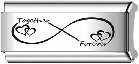 Mum Daughter Dad Family Angel Newborn Superlink Rose Gold Long Double Size Width Birthday 9mm Italian Link Charm Compatible With 9mm Bracelet