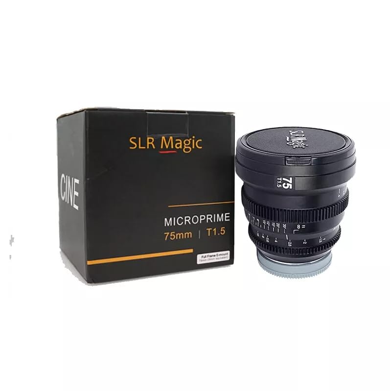 SLR Magic MicroPrime Cine - Lente de marco completo T1.5 de 75 mm para cámara de montaje S0NY-E