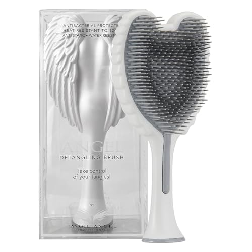 Brosse Tangle Hair Angel 2.0 blanc satiné mat l'élégance du coiffage