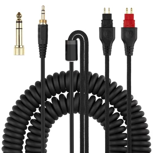 BUTIAO HD 600 Cable? 6.35mm Replacement Spring Coiled Cable for Sennheiser HD 660S2 660S 650 Massdrop 6XX 600 580 58X 565 545 535 525 265 Headphones