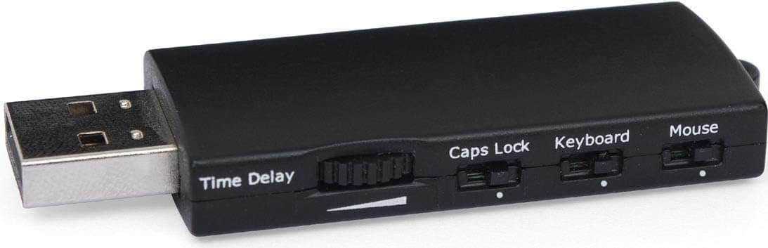 ThinkGeek Phantom Keystroker V2 - Time Delay Dial, Caps Lock, Keyboard, and Mouse Switches - High-Tech Office-Based Prank Device