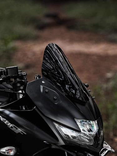 Image of DB Visor Windshield Wind Deflector for Suzuki Gixxer SF 150 250 Black (Direct Fit)