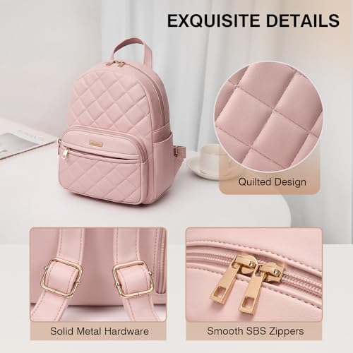 Image of Marvolia Mini Backpack Vegan Leather Small Backpack, Pink