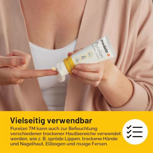 Medela Purelan 37g Lanolin Nipple Cream - Fast Relief for Sore Nipples and Dry Skin, 100% Natural, Hypoallergenic… – Ansicht 6