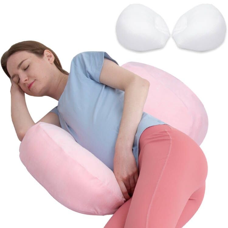 AS AWESLINGPregnancy Pillows for Sleeping, Pregnancy Must Haves Wedge Soft Pregnancy Body Pillow with Hollow Cotton Filling, Side Sleeper Pregnancy Pillow with Removable Cover