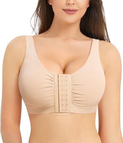 BRABIC Front Closure Post Surgery Minimizer Bras for Women Full Coverage Surgical Wireless Comfort Everyday Bras