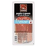 tacos jamon lechuga Lonchas de jamón curado Navidul Lonchas Jamón Curado Reducido en Sal, 50g
