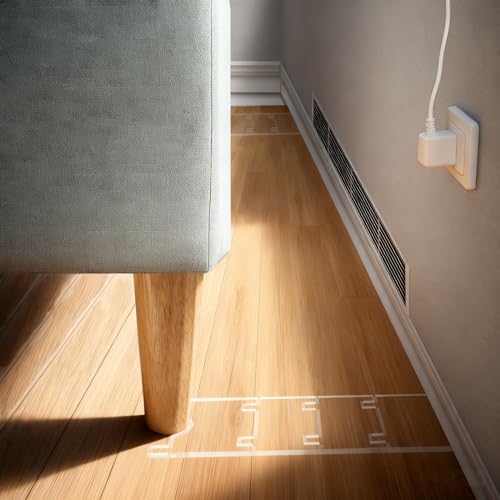 Clear Furniture Wall Spacers, 2-Pack Adjustable Couch & Bed Stoppers - Prevent Fire Risks from Heaters, Protect Walls from Hitting, Keep Space for Curtains, Outlets and Vents