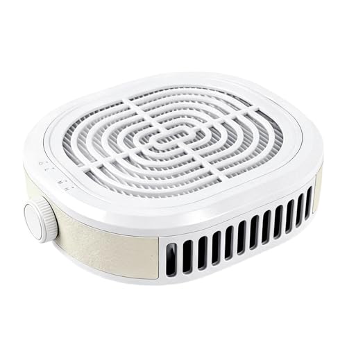 MUUQANYU Colector de polvo de uñas con potente succión, 3 niveles de velocidad ajustables y sistema de filtro, aspiradora eléctrica de bajo ruido para acrílico, gel y pulido de manicura para salón y