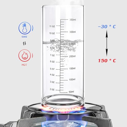Vaso medidor de vidrio resistente a altas y bajas temperaturas miniatura 5