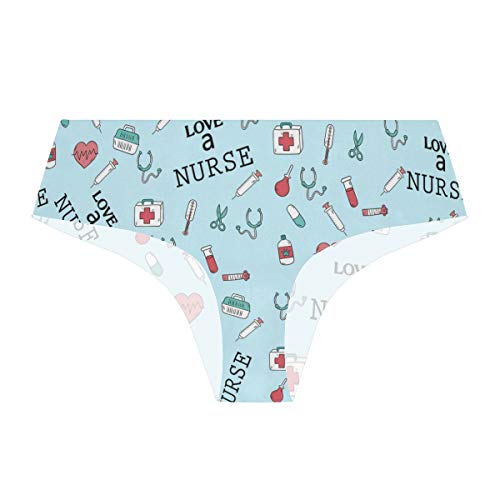 Xuwu Women Funny Briefs Love A Nurse Soft Invisible Seamless Underwear Panties #TOP13