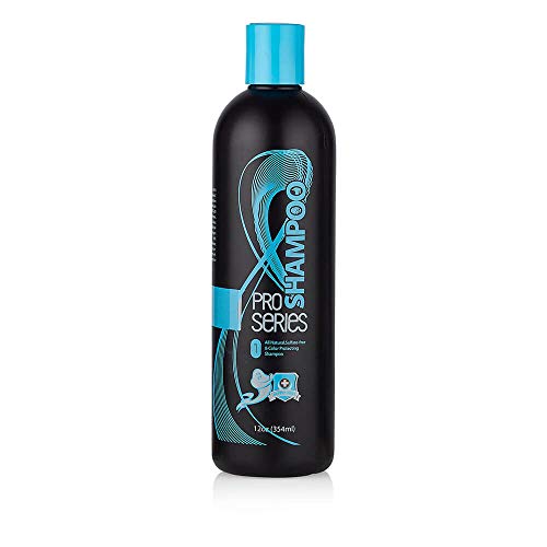 Shampoo for Pro Series wigs, lace wigs and hair systems. This sulfate free, UV protection daily shampoo washes styling products and protects your colour without drying your hair.