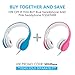 Wired Foldable Volume Limited Kids Headphones with Microphone and Music Sharing for Boys Girls Children (Blue)