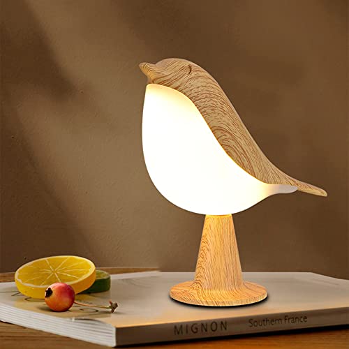 Lampe de Table de Chevet à Commande Tactile Lampes Aromatiques Lampe de Bureau de Chevet Led en Forme D'oiseau Mignon avec Port de Charge USB 3 Voies Dimmable Creative...