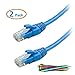 Aurum Cables 15 Feet Cat6 Snagless Network Ethernet Patch Cable - Blue - 2 Pack