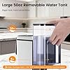 Single Serve Coffee Maker for K-Cup Pod and Grounds, Hot and Iced Coffee Maker with 5 Brew Sizes, 50oz Removable Reservoir, Fast Brewing One Cup Coffee Machine, Stainless Steel, Black