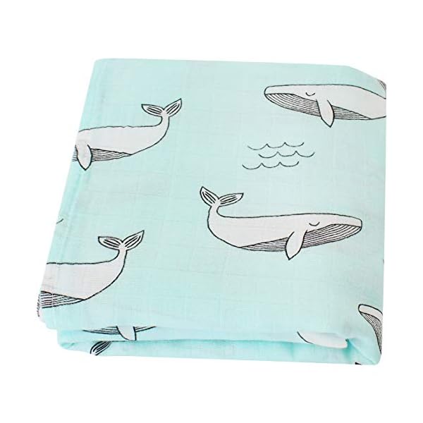 LifeTree Baby Musselin Tuch Swaddle Decke - 120 x 120cm Baby Pucktücher, Aufstoßen Tuch & Deck Kinderwagen - Baby Bambus…