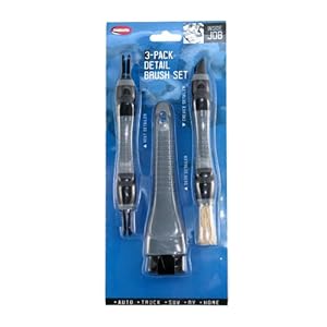 Carrand 93019 Vent, Dash, and Crevice Detail Brush Set , Gray