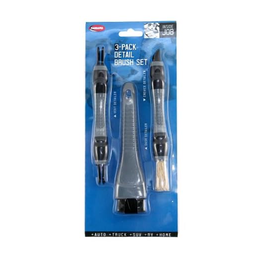 Carrand 93019 Vent, Dash, and Crevice Detail Brush Set , Gray