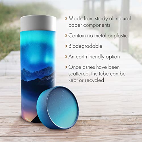 Image of Aurora Borealis Eco-friendly Biodegradable Creatron Urns for Adult Ashes - Scattering Urn - Cremation Urn