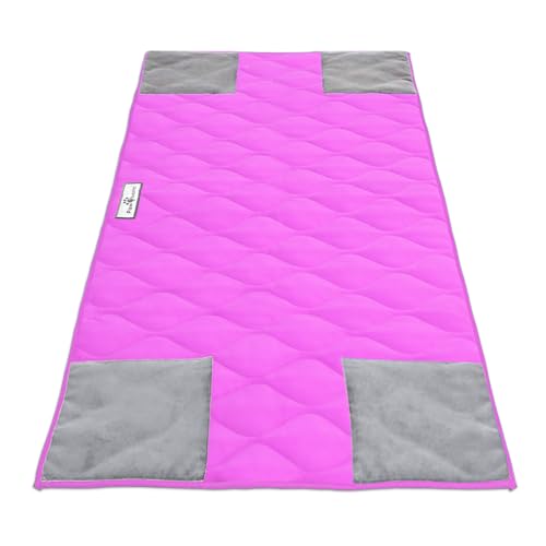 Paw Inspired PopCorner Guinea Pig Cage Liners | Washable Fleece Bedding or Pet Bed Mat for Small Animals | Super Absorbent Pee Pad with Reinforced Corners and Waterproof Bottom (Midwest, Pink)