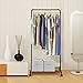 Simple Trending Standard Clothes Garment Rack, Clothing Rolling Rack with Mesh Storage Shelf on Wheels, Bronze