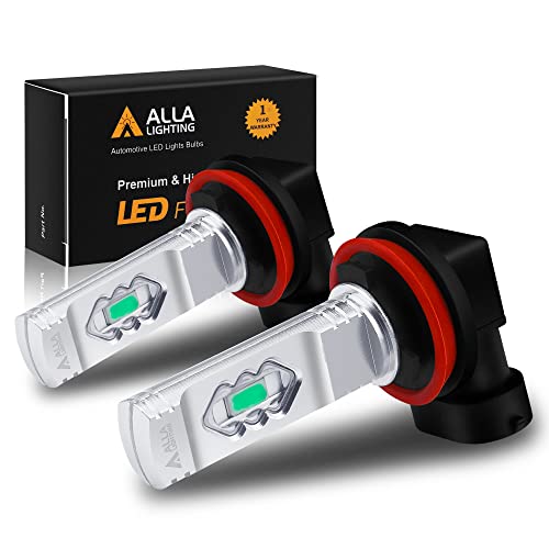 Alla Lighting 3600lm H16 H8 H11 LED Fog Lights Bulbs, 8000K Ice Blue 12V ETI 56-SMD DRL(Daytime Running Ligihts) Replacement for Cars, Trucks, Xtreme Super Bright