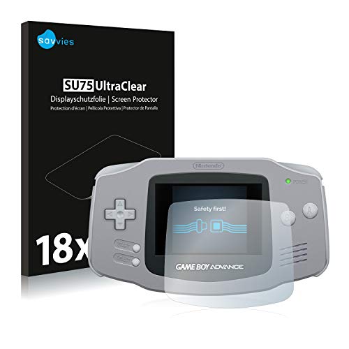 Preisvergleich Produktbild Savvies 18x Schutzfolie kompatibel mit Nintendo Gameboy Advance GBA Displayschutz-Folie Ultra-transparent