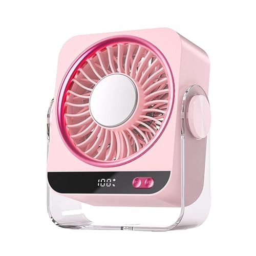 Ventilateur de table USB rechargeable 5 vitesses avec affichage numérique - 2