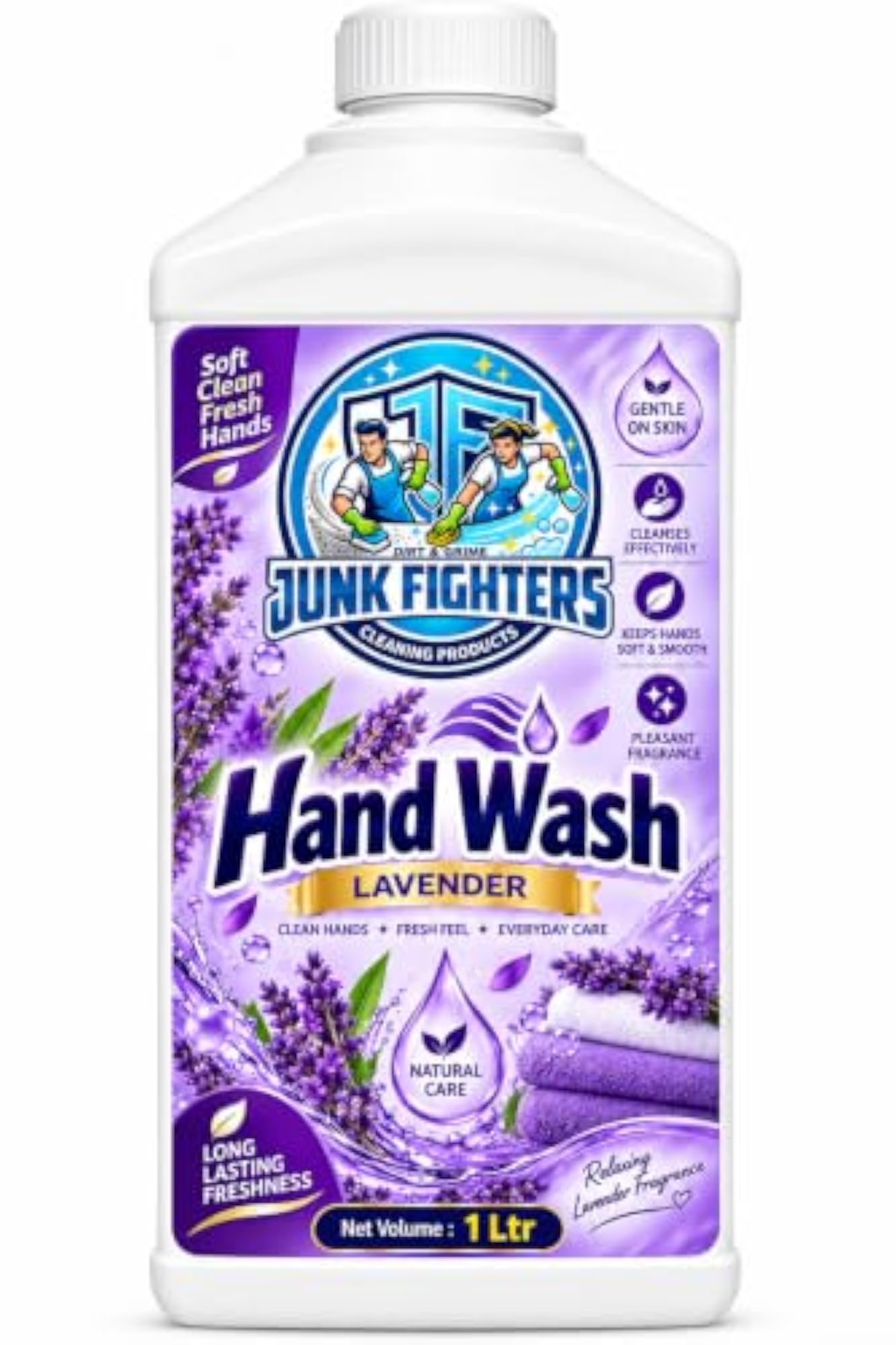 JUNK FIGHTERS Lavender Hand Wash, Gentle Cleansing