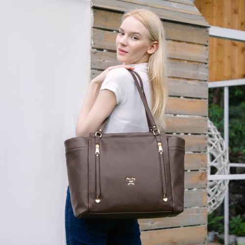 Image of miss fong Diaper Bag Tote Diaper Bags Convertible Mommy Bag Hospital Bag | 12 Pockets Panaleras Para Bebe with Changing Pad Large Capacity Diaper Tote Stroller Straps & Insulated Pockets for Mom & Dad