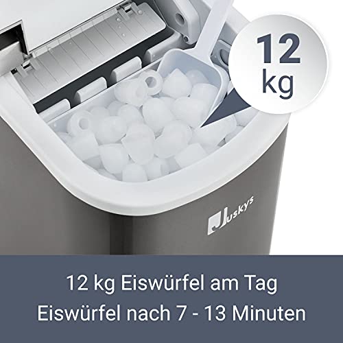 Juskys Eiswürfelmaschine IcyCube - 12 kg / 24 Std. — Eiswürfel in 7-13 min - Eiswürfelbereiter 100 Watt Icemaker klein 2… – Bild 5