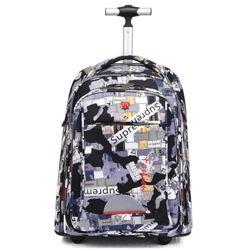 キャリーケース リュック トロリーバッグ 大きい車輪 2輪 手提げ コンパクト収納 大容量 仕切り かっこいい スムーズ走行 1泊 2泊 大学生 通勤通学 アウトドア トラベルバッグ 海外旅行かばん 39*25*45CM(FGH)