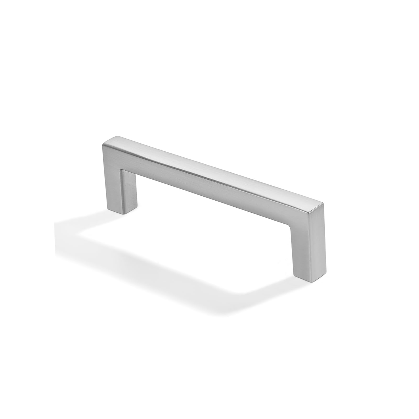 KHTUMEWARE 10 Pack 2-1/2 inch(64mm) Hole Center Cabinet Pulls Solid Heavy-Duty Square Champagne Brass Cabinet Handles Drawer Pulls Kitchen Cabinet Hardware Kitchen Handle image