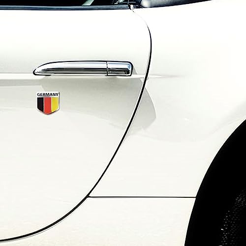 Image of Aluminium German Flag Sticker Decal for Car, Truck, Motorcycle, 1.97 inch (German)