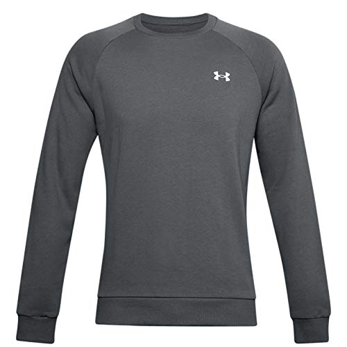 Under armour men's rival solid crew fitted bodice, Men, 1302854-090, Carbon heather, S